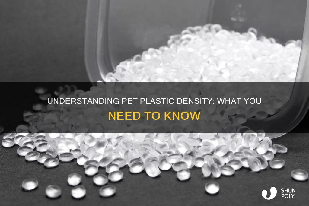 what is the density of pet plastic