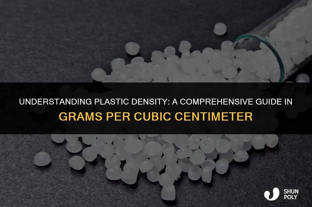 what is the density of plastic in g cm3