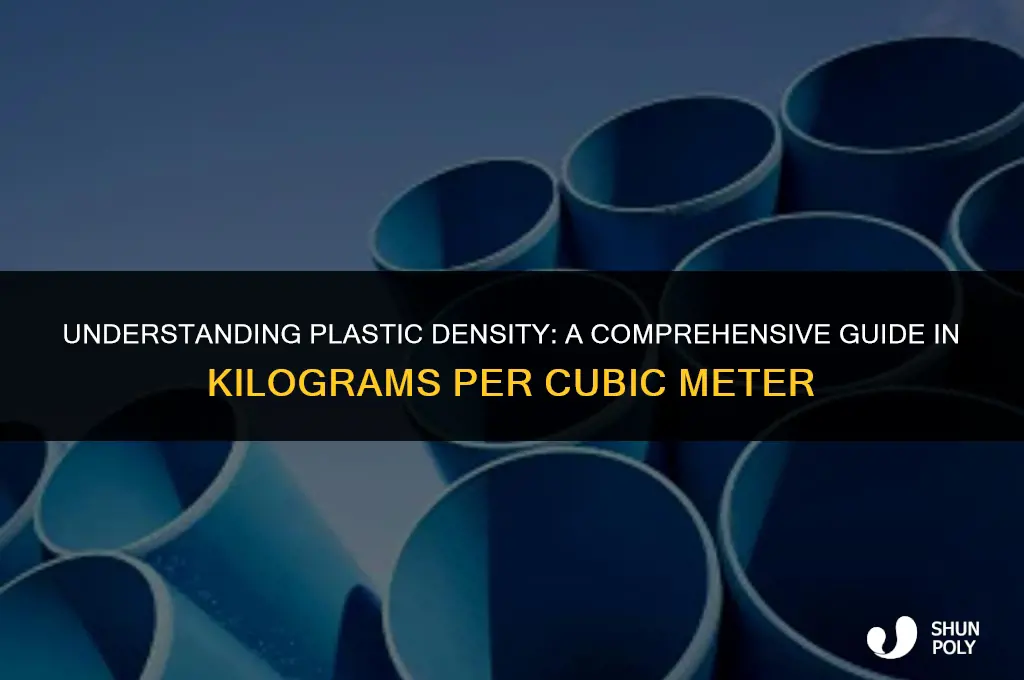 what is the density of plastic in kg m3