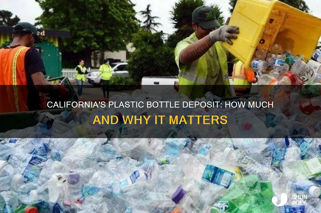 what is the deposit on plastic bottles in california