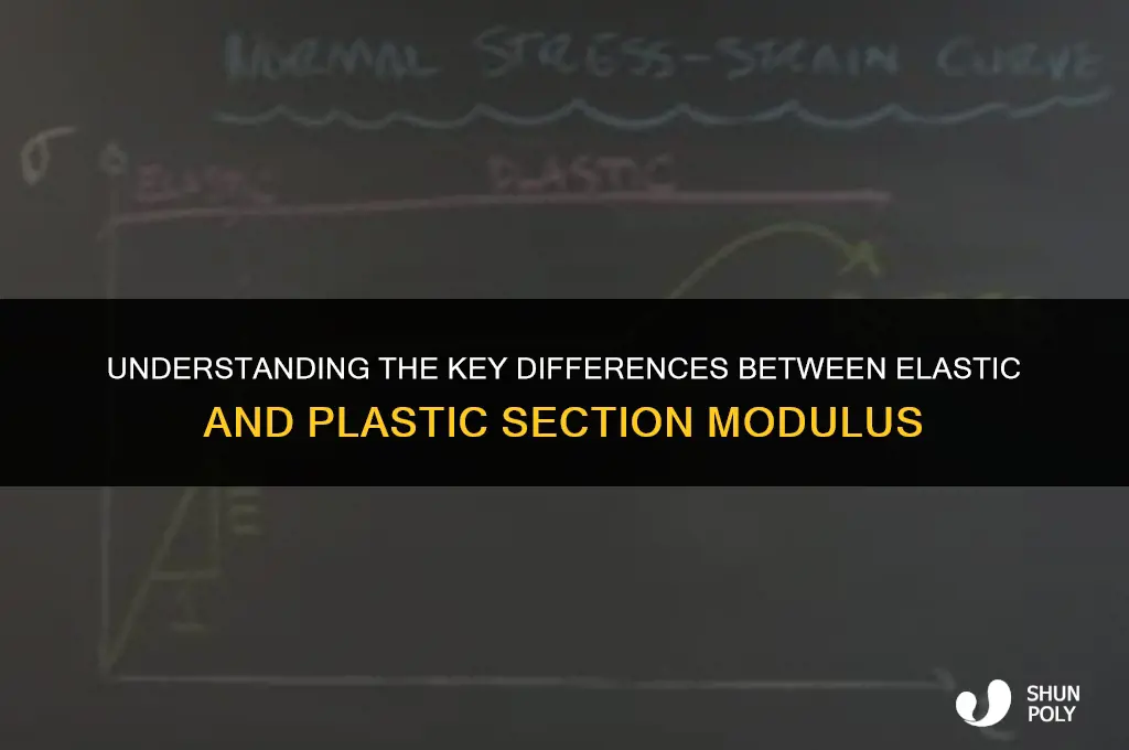 what is the difference between elastic and plastic section modulus