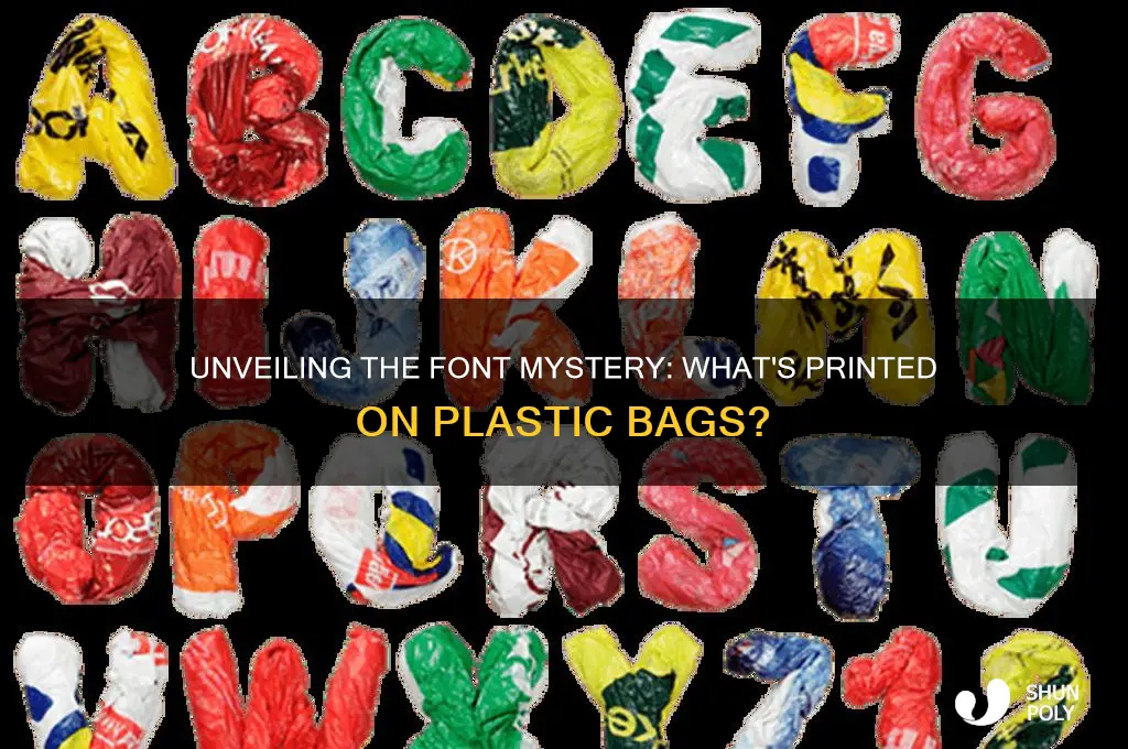 what is the font on plastic bags
