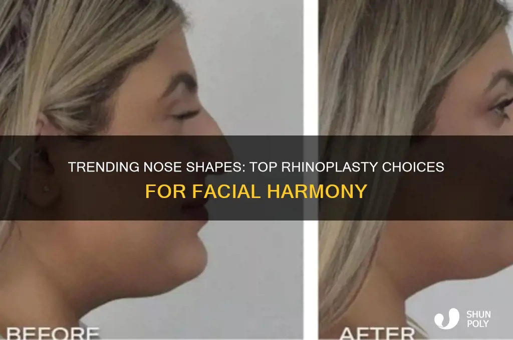 what is the most popular nose shape plastic surgery