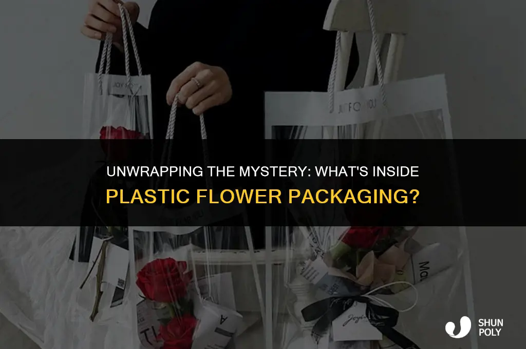 what is the plastic flowers are wrapped in