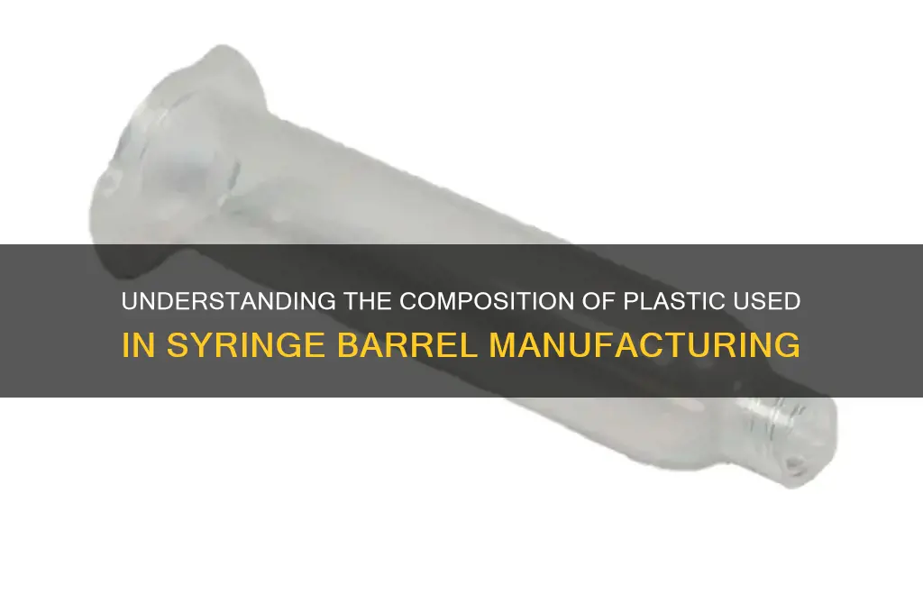 what is the plastic made of for barrels of syringes