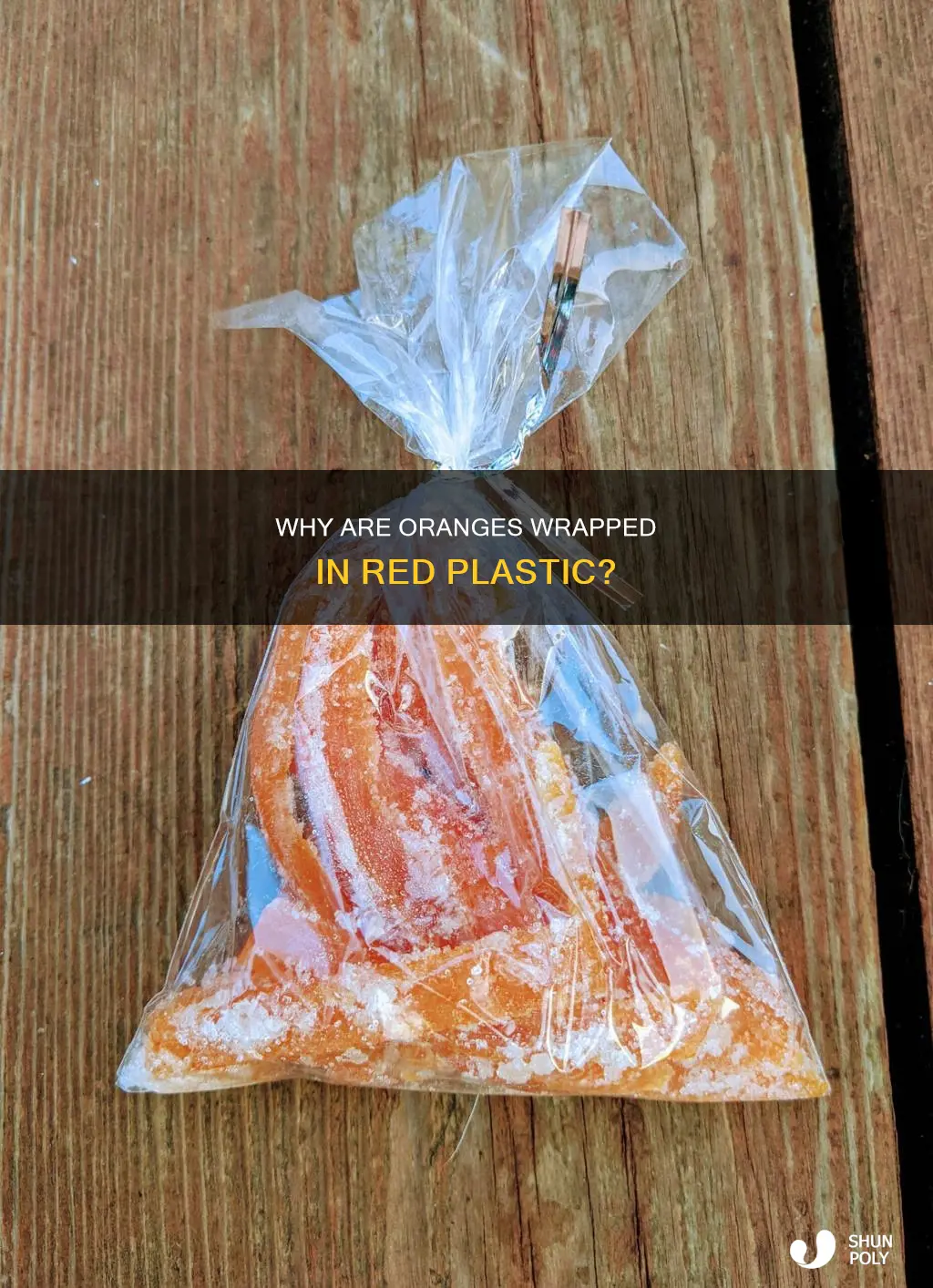 what is the red plastic around oranges