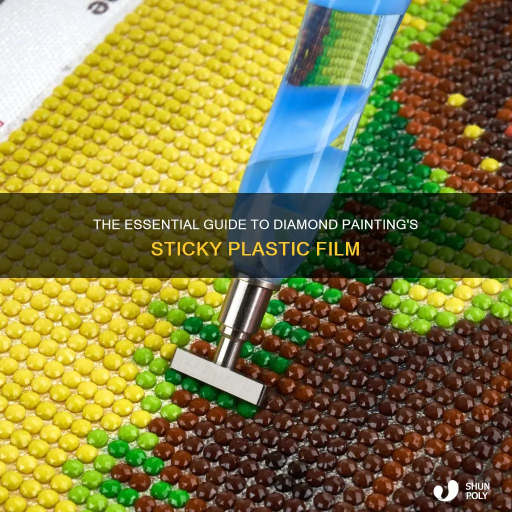 what is the sticky plastic on diamond paintings