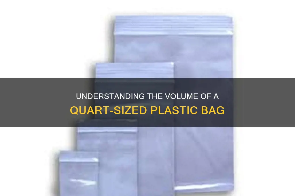 what is the volume of a quart plastic bag