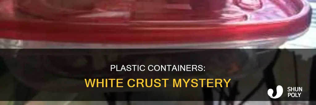 what is the white crusty stuff on my plastic containers