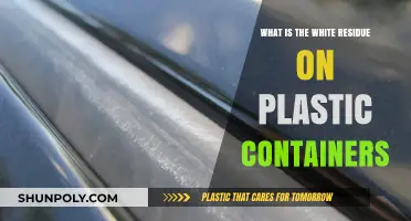 Mysterious White Residue on Plastic Containers: What is it?