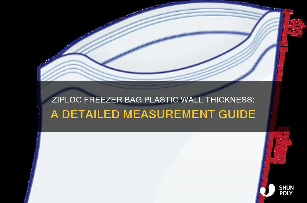 what is thickness of plastic wall on ziploc freezer bag