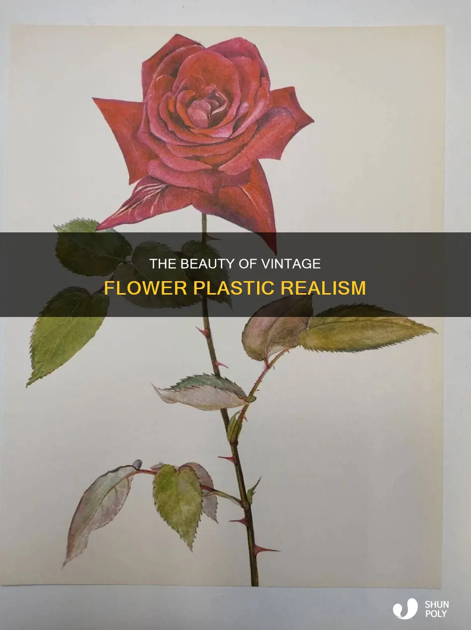 what is vintage flower plastic realistic