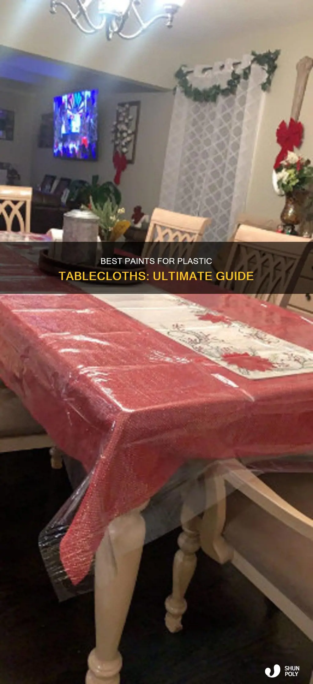 what kind of paint will stick to plastic tablecloth