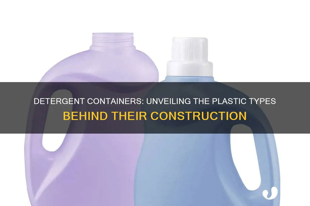 what kind of plastic are detergent containers made from
