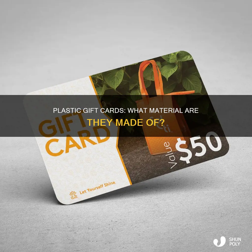 what kind of plastic are gift cards