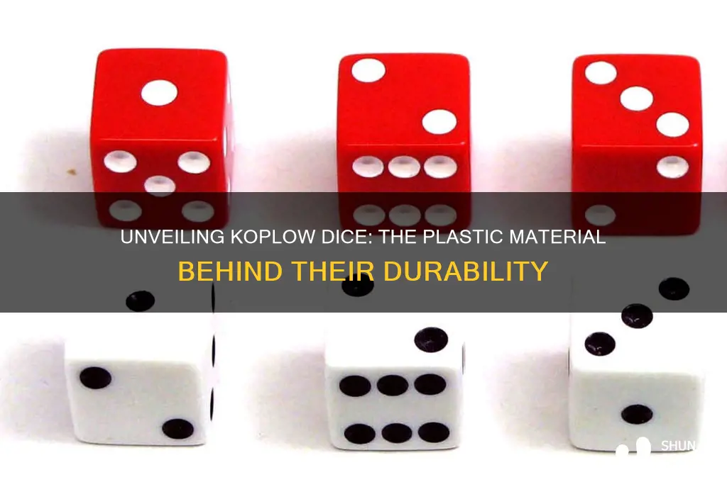 what kind of plastic are koplow dice made from