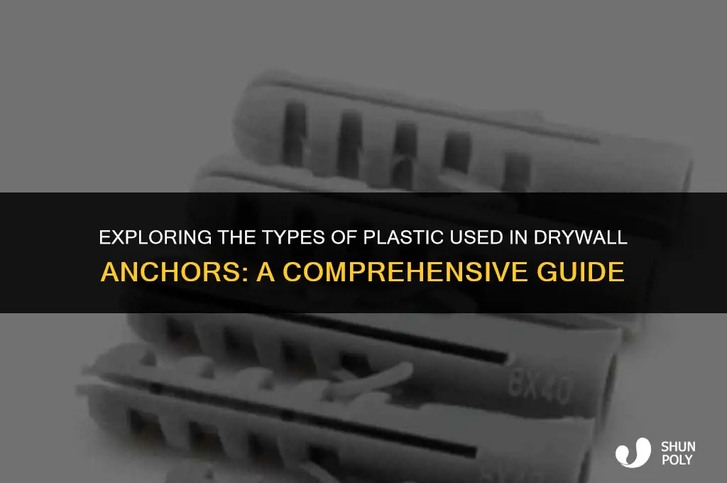 what kind of plastic do they use for drywall anchors