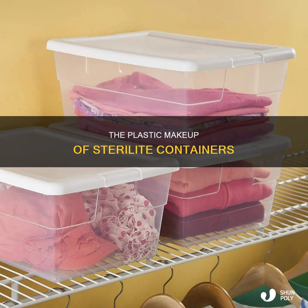 what kind of plastic is a sterilite container made of