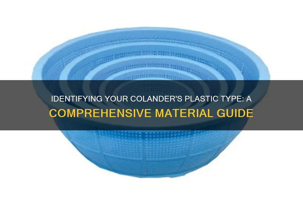 what kind of plastic is my colander made of