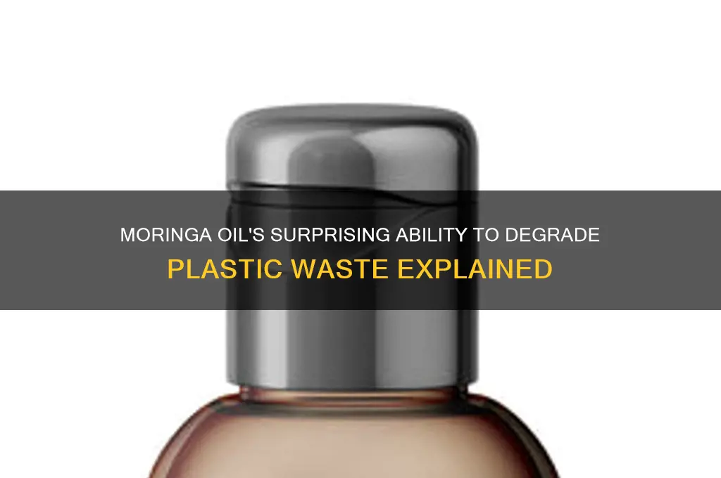 what makes moringa oil eat plastic