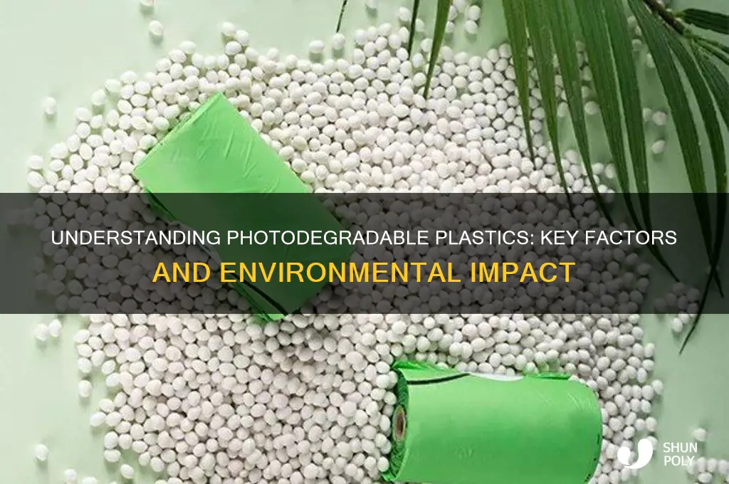 what makes something photodegrable plastics