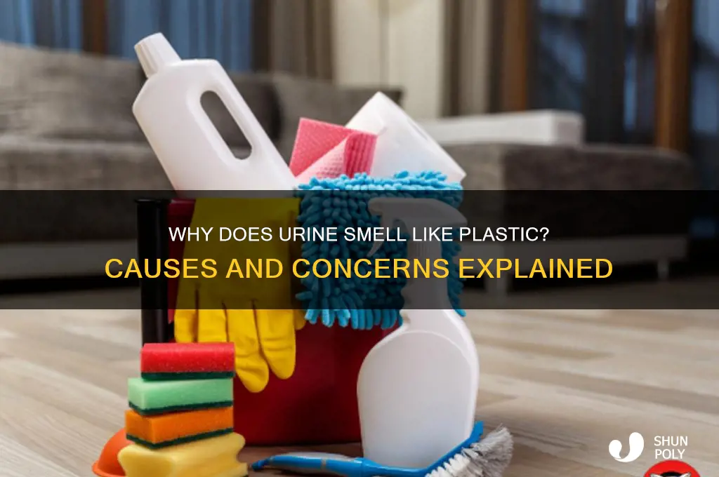 what makes urine smell like plastic