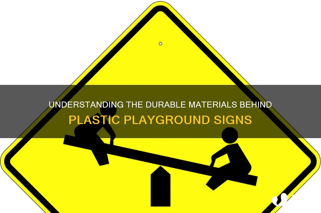 what material are plastic playground signs made of