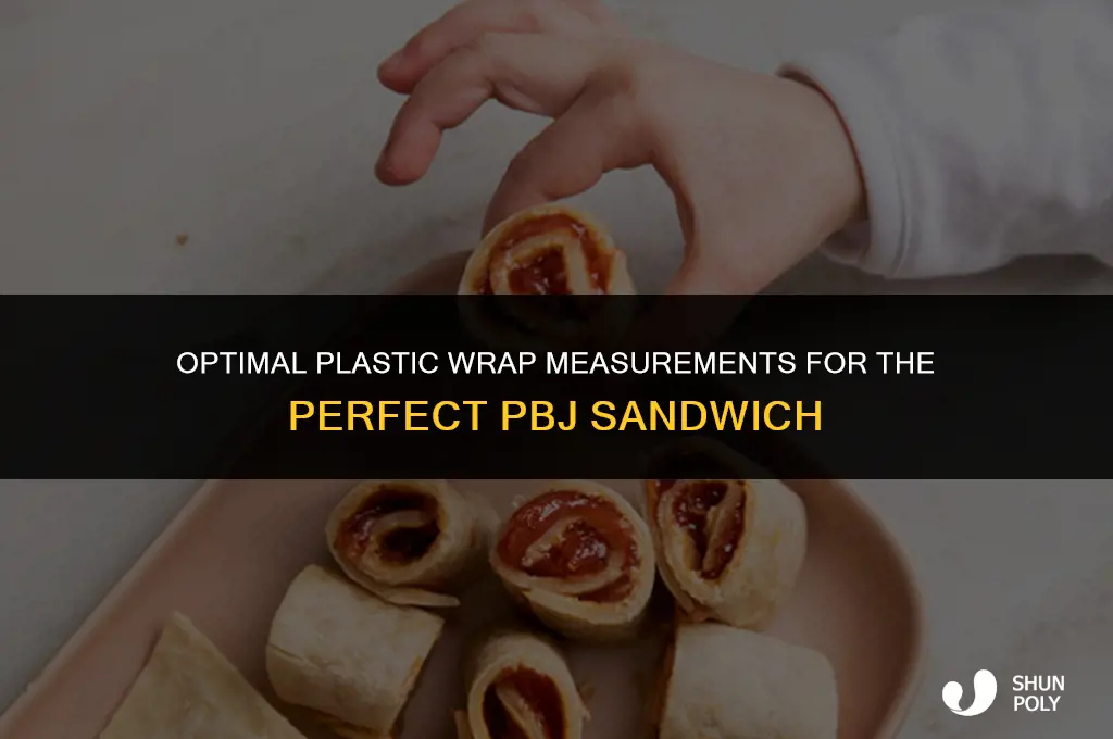 what measurement plastic to wrap a pbj sandwich