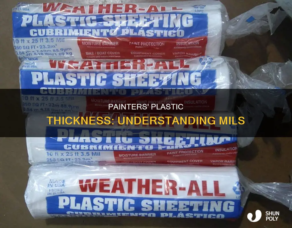 what mil is painters grade plastic