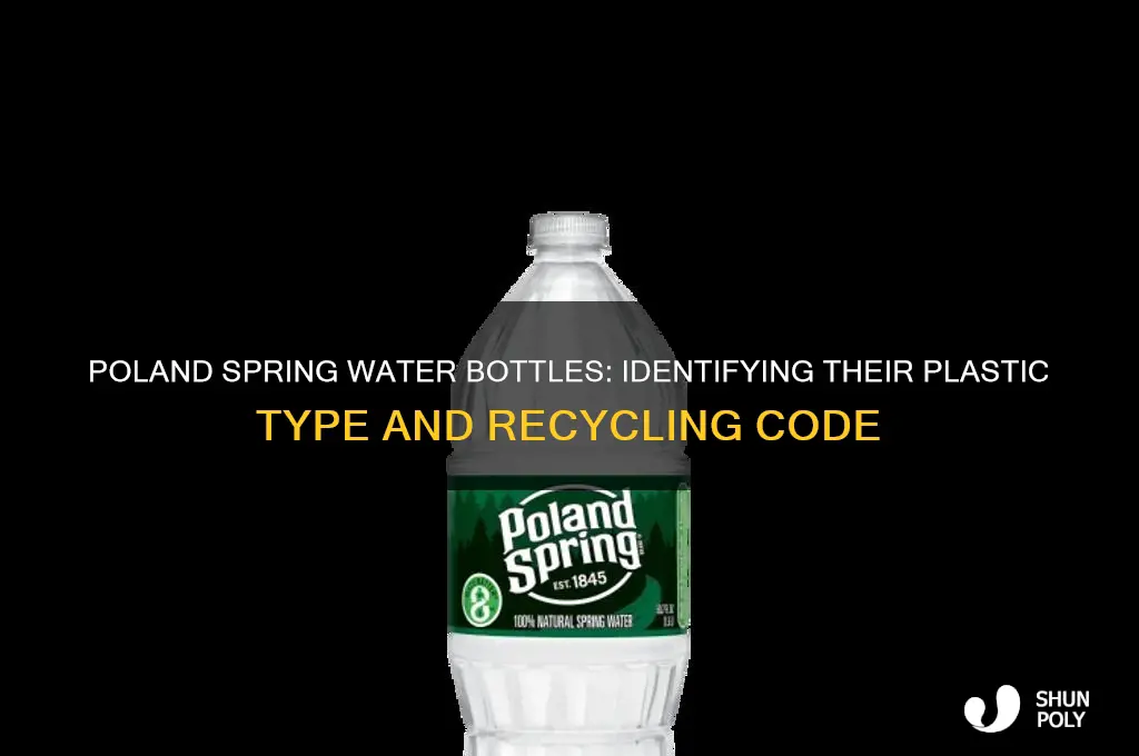 what number plastic are poland spring water bottles