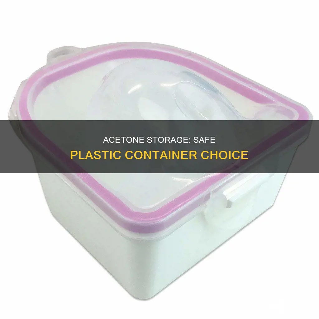 what number plastic container to store acetone