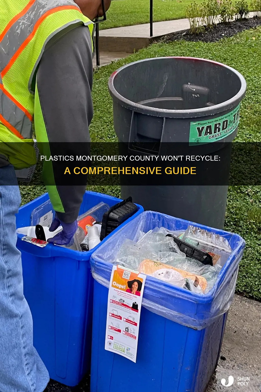 what number plastics are not recycled by montgomery county