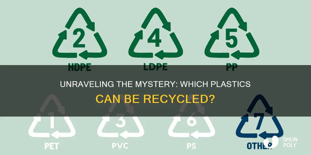 what numbers of plastic are recyclable