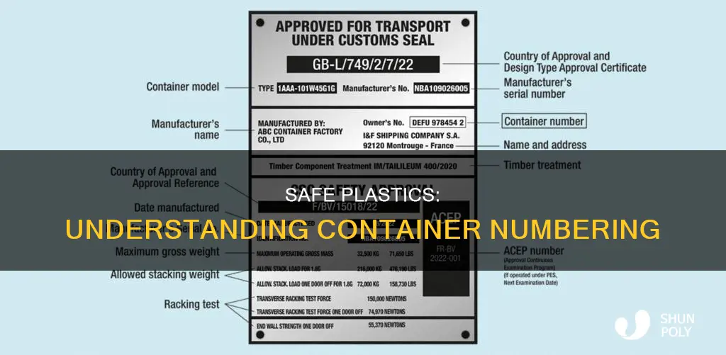 what numbers on plastic containers are safe