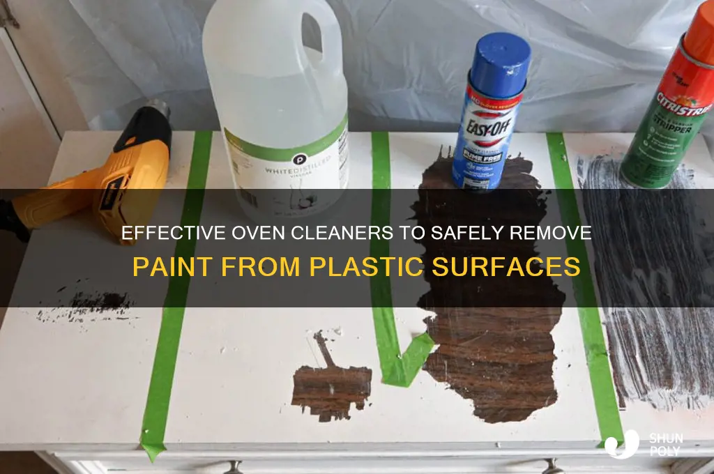 what oven cleaner will remove paint from plastic
