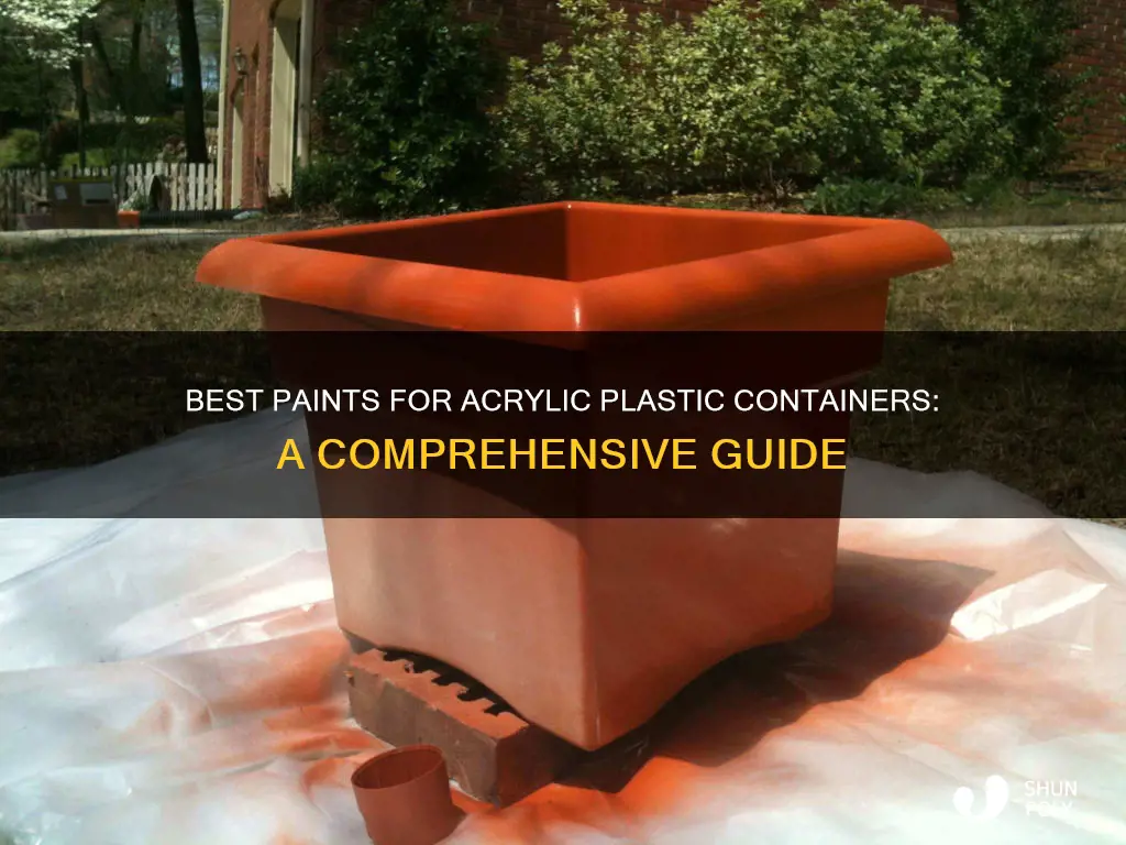 what paint is good for acrylic plastic container