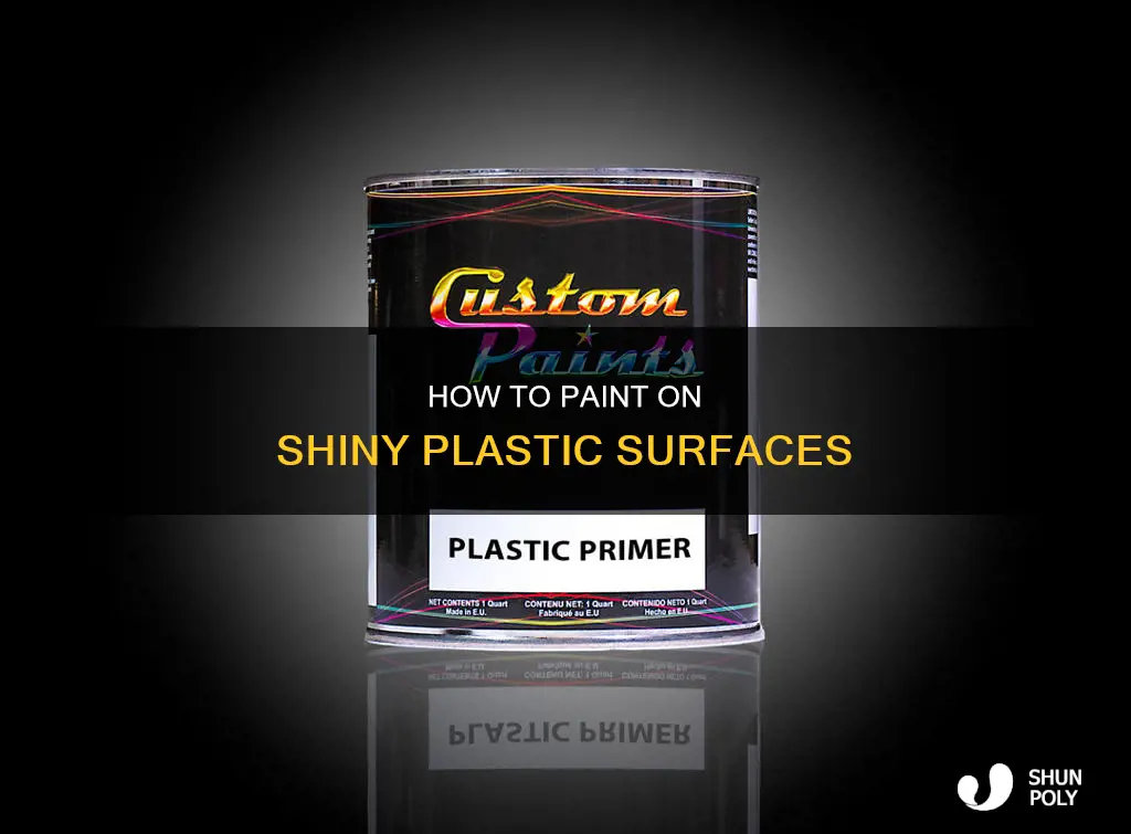 what paint sticks to shiny plastic