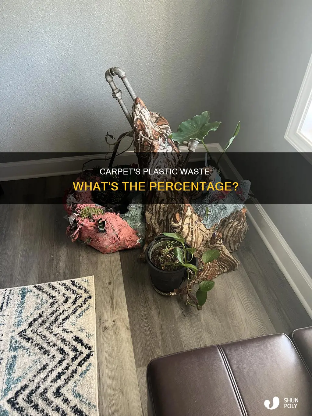 what percent of plastic wasted in carpet
