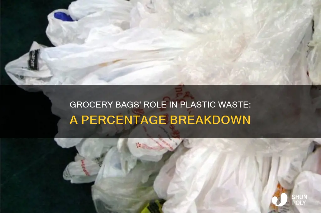what percentage of plastic waste is grocery bags