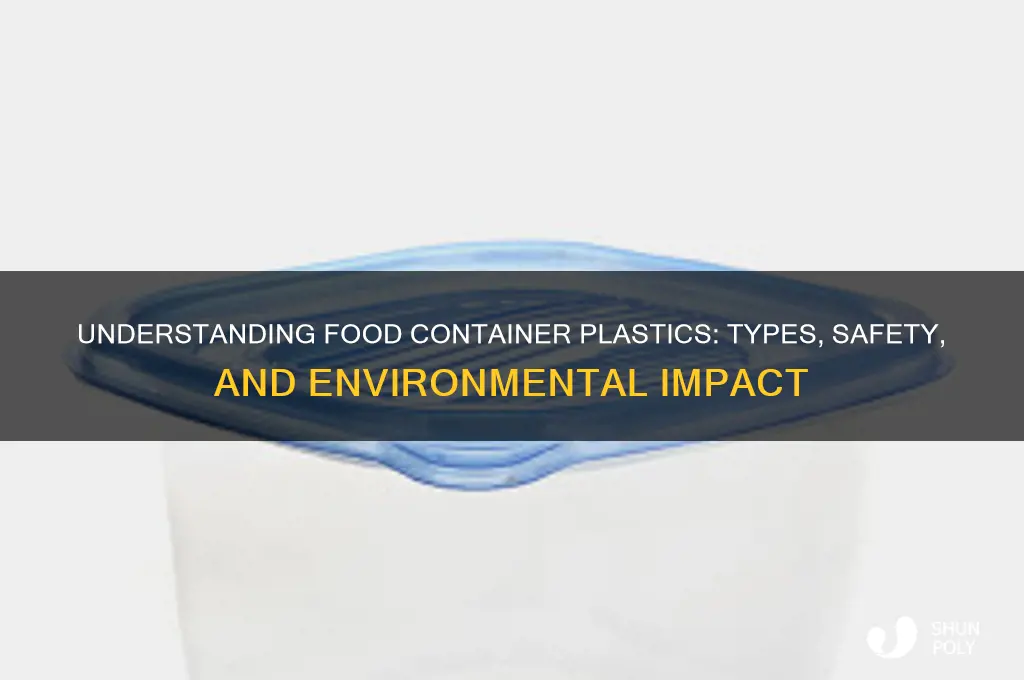 what plastic are food containers made from