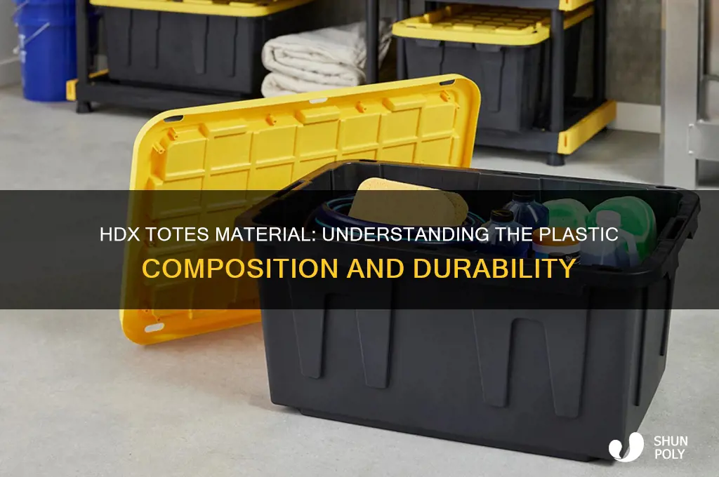 what plastic are hdx totes made of