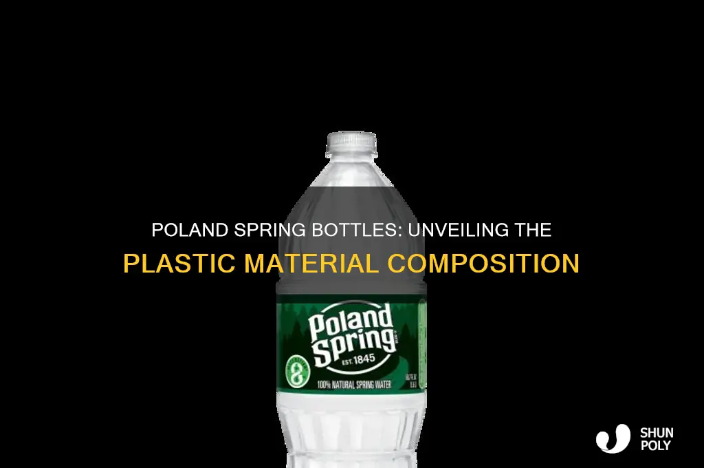 what plastic are poland springs bottles made of