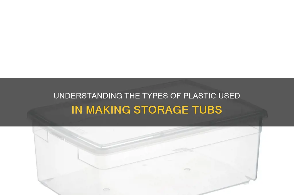 what plastic are tubs made out of