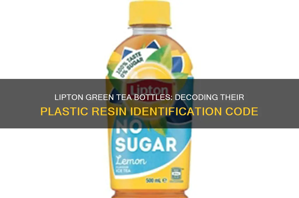 what plastic code are the lipton green tea bottles