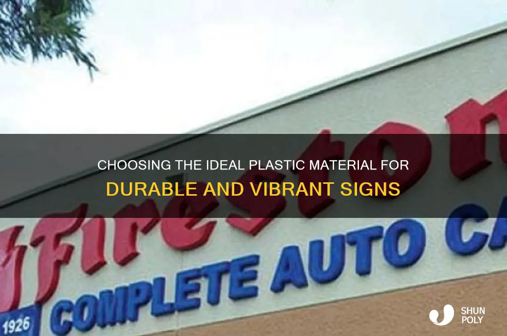what plastic is best to make a sign with