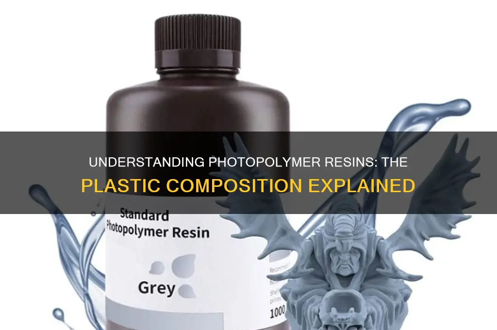 what plastic is photopolymer resins made of