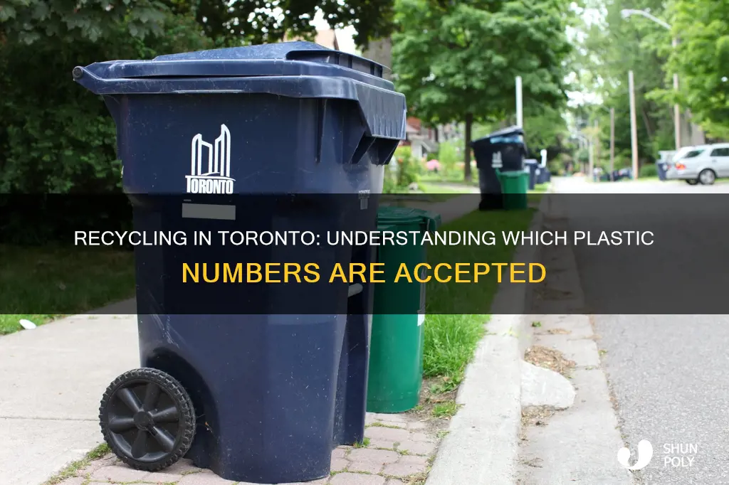 what plastic numbers are recyclable in toronto