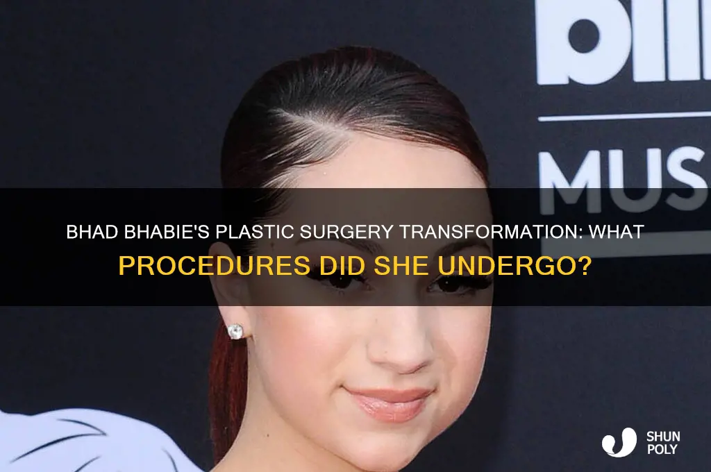what plastic surgery did bhad bhabie get