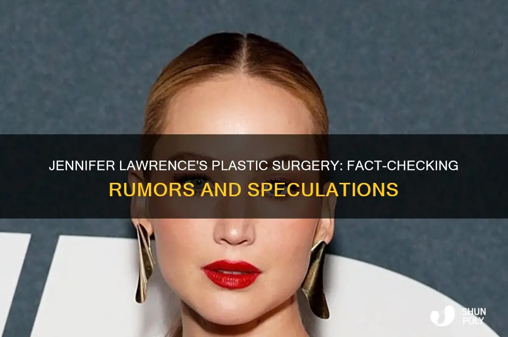 what plastic surgery did jennifer lawrence have