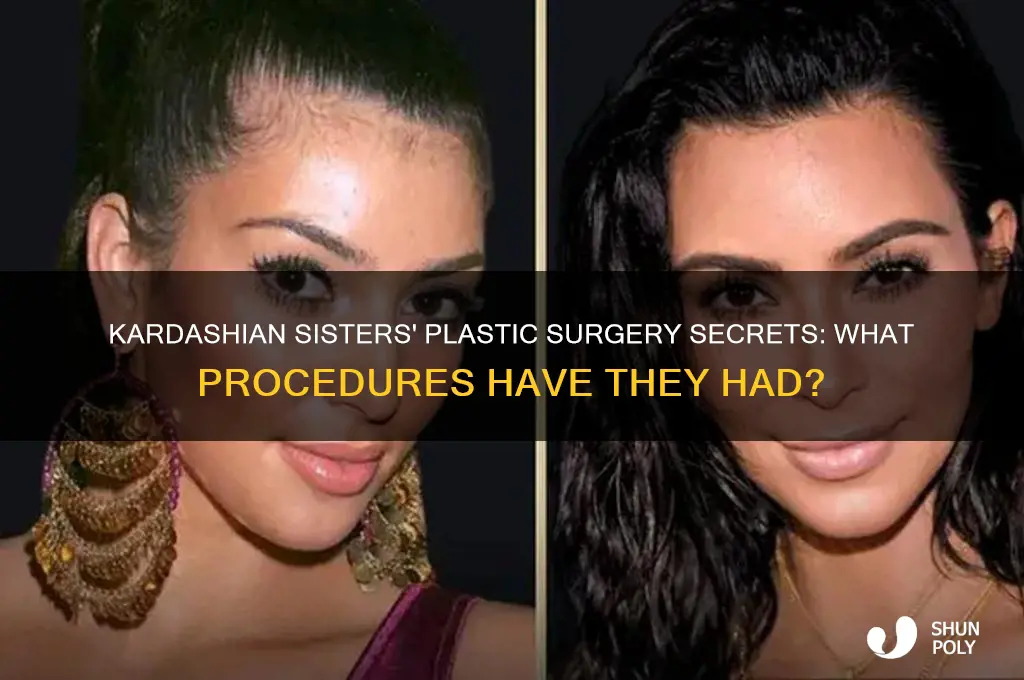 what plastic surgery has the kardashian sisters had